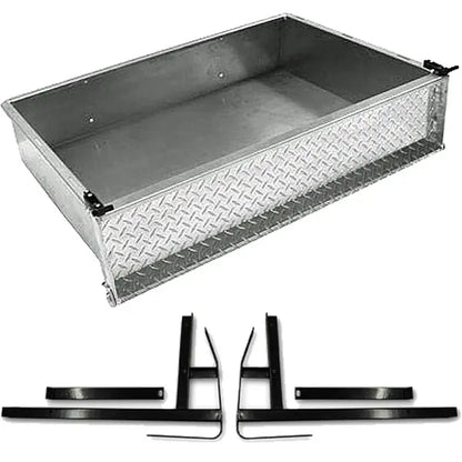 GTW® Aluminum Cargo Box Kit w/ Box & Mounting Brackets