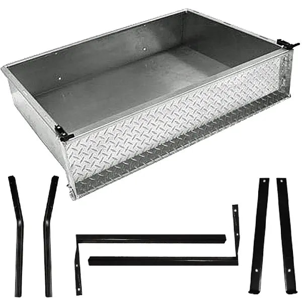 GTW® Aluminum Cargo Box Kit w/ Box & Mounting Brackets