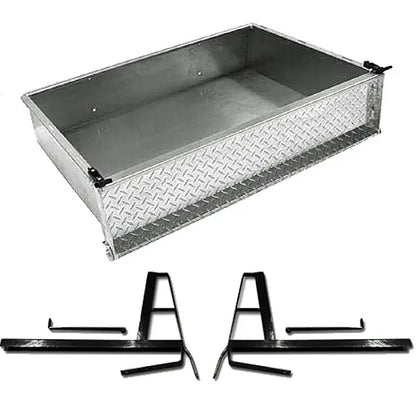 GTW® Aluminum Cargo Box Kit w/ Box & Mounting Brackets