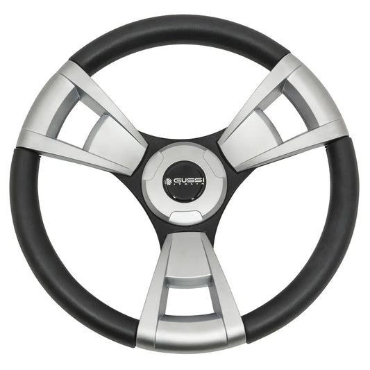 Gussi Italia® Model 13 Black / Brushed Aluminum Steering Wheel