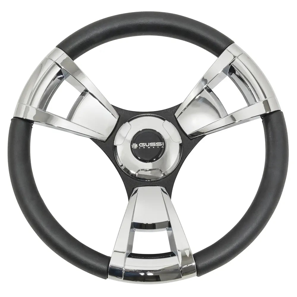 Gussi Italia® Model 13 Black / Chrome Steering Wheel