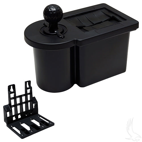 Ball Washer Black, with Mounting Bracket for Club Car Tempo, Precedent