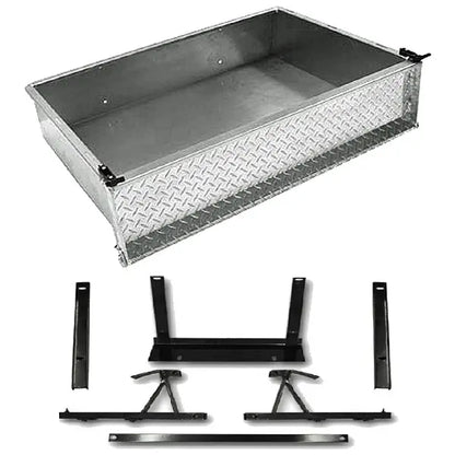 GTW® Aluminum Cargo Box Kit w/ Box & Mounting Brackets