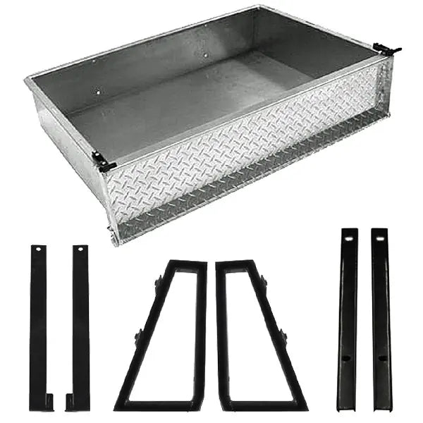 GTW® Aluminum Cargo Box Kit w/ Box & Mounting Brackets