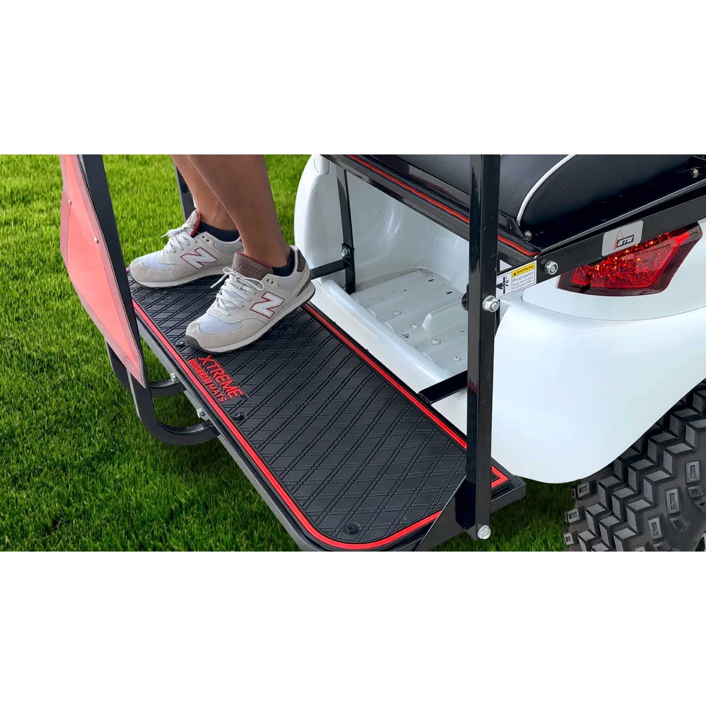 Xtreme Golf Cart Rear Floor Mats (GTW Mach1, MadJax Genesis 150/250/300 Rear Seat Kits) (Red, Black, Grey, Blue)