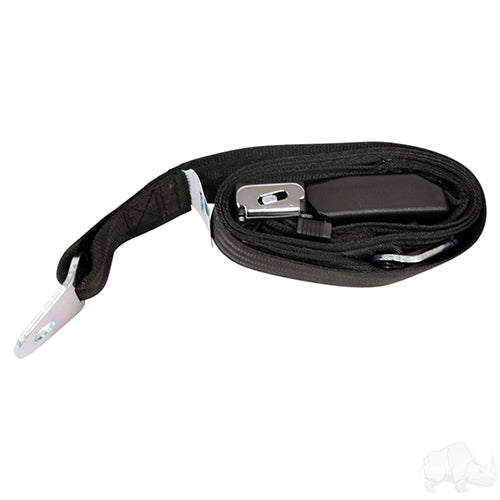 Seat Belt Kit includes: (2) 60" Fully Extended Lap Seat Belts, Bracket and Hardware