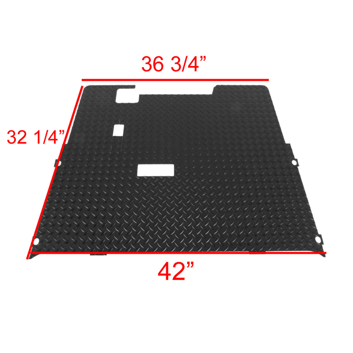 GTW® Diamond Plated Replacement Floor Mat, Black